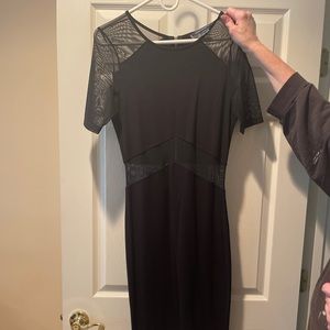 Stunning black mesh cutout Dress from French Connection